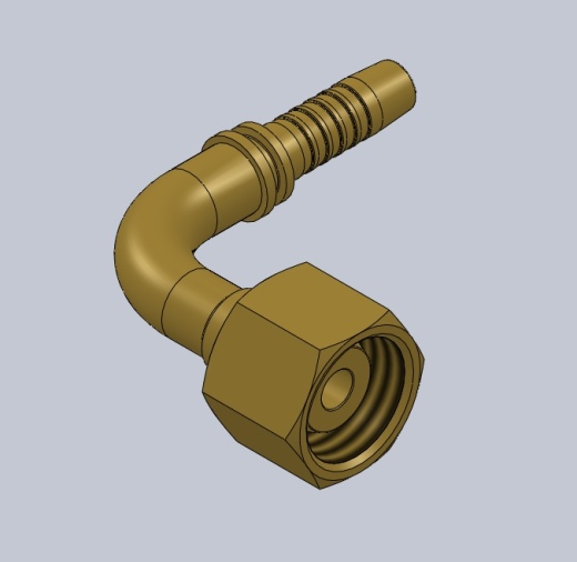 20191-T 90°公制内螺纹球面扣压式软管接头[20191-24-08T]缩略图